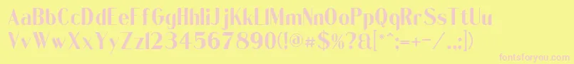 QuentellCFSemiBold Regular Font – Pink Fonts on Yellow Background