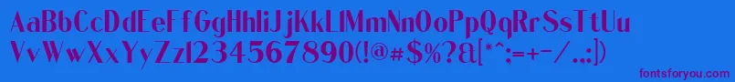 QuentellCFSemiBold Regular Font – Purple Fonts on Blue Background