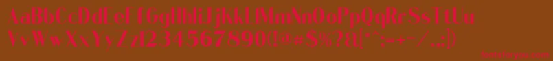 QuentellCFSemiBold Regular Font – Red Fonts on Brown Background