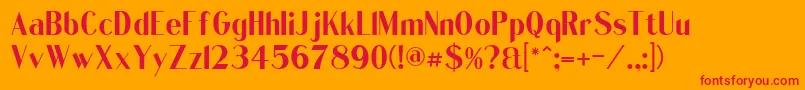 QuentellCFSemiBold Regular Font – Red Fonts on Orange Background