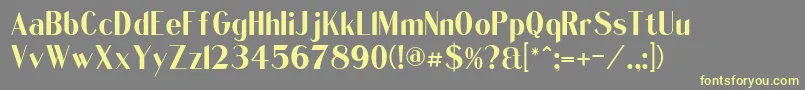 QuentellCFSemiBold Regular Font – Yellow Fonts on Gray Background