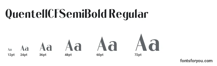 QuentellCFSemiBold Regular Font Sizes