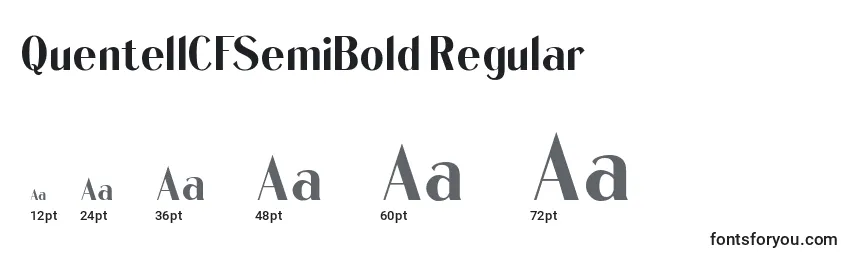 Rozmiary czcionki QuentellCFSemiBold Regular