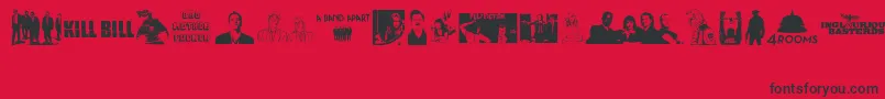 Шрифт Quentin Tarantino – чёрные шрифты на красном фоне