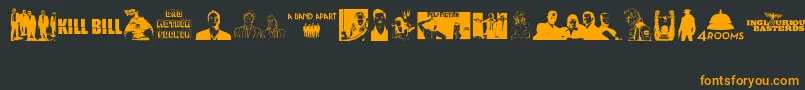 Quentin Tarantino Font – Orange Fonts on Black Background