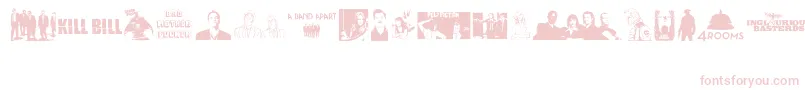 Quentin Tarantino Font – Pink Fonts on White Background