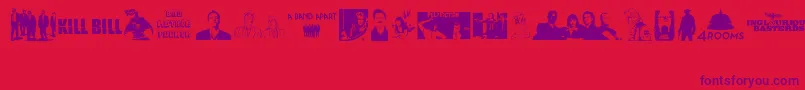 Quentin Tarantino Font – Purple Fonts on Red Background