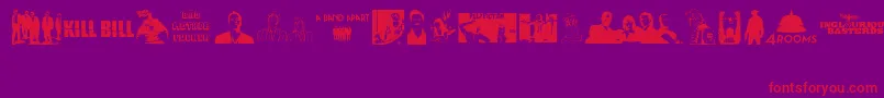 Police Quentin Tarantino – polices rouges sur fond violet