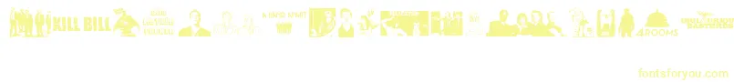 Quentin Tarantino Font – Yellow Fonts on White Background