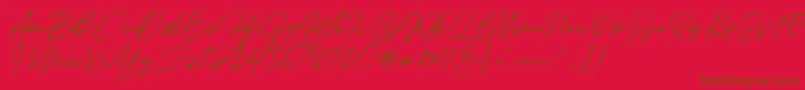 Quentin Font – Brown Fonts on Red Background