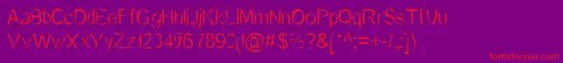 Quentin Font – Red Fonts on Purple Background