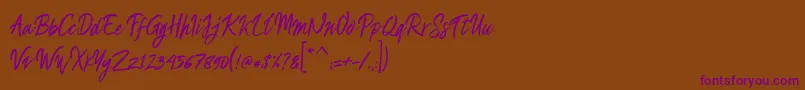 Шрифт Quentsa Demo – фиолетовые шрифты на коричневом фоне