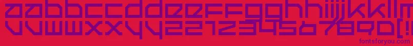 フォントQUER     – 赤い背景に紫のフォント