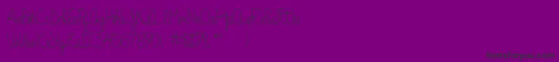 Quesky-fontti – mustat fontit violetilla taustalla