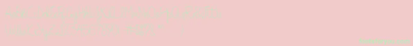 Quesky-Schriftart – Grüne Schriften auf rosa Hintergrund