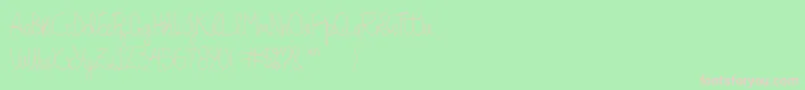Quesky Font – Pink Fonts on Green Background