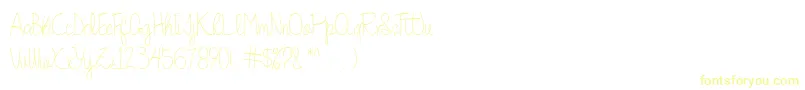 フォントQuesky – 黄色のフォント
