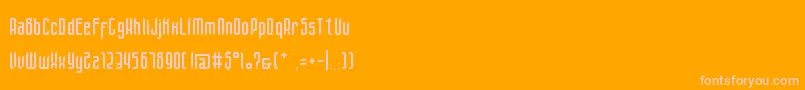 Uniktype2.0-fontti – vaaleanpunaiset fontit oranssilla taustalla