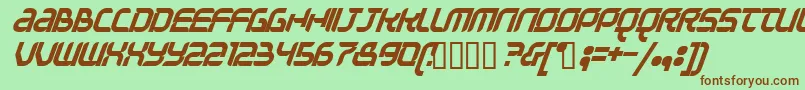 QUESTIONOFTIME Font – Brown Fonts on Green Background