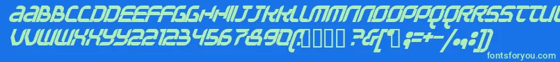 QUESTIONOFTIME Font – Green Fonts on Blue Background