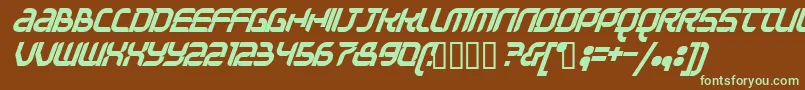 Шрифт QUESTIONOFTIME – зелёные шрифты на коричневом фоне