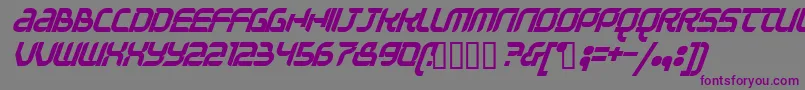 Шрифт QUESTIONOFTIME – фиолетовые шрифты на сером фоне