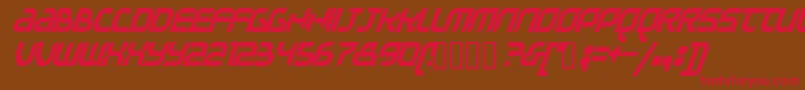 QUESTIONOFTIME Font – Red Fonts on Brown Background