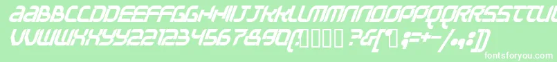 QUESTIONOFTIME Font – White Fonts on Green Background