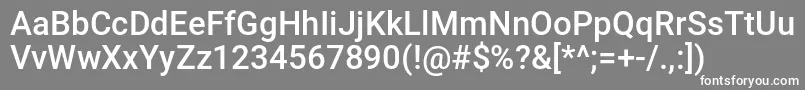 フォントQUESTIONOFTIMESIMPLE – 灰色の背景に白い文字