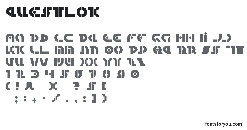 Schriftart Questlok (137772) – Alphabet, Zahlen, spezielle Symbole