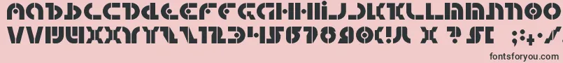 フォントquestlok – ピンクの背景に黒い文字