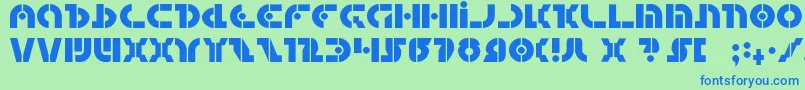 questlok Font – Blue Fonts on Green Background