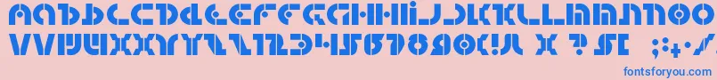 questlok Font – Blue Fonts on Pink Background