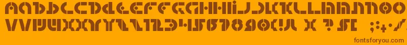 questlok Font – Brown Fonts on Orange Background