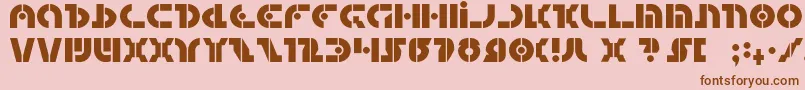 questlok Font – Brown Fonts on Pink Background