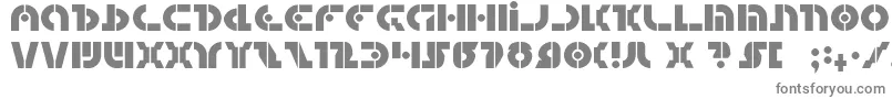 フォントquestlok – 白い背景に灰色の文字