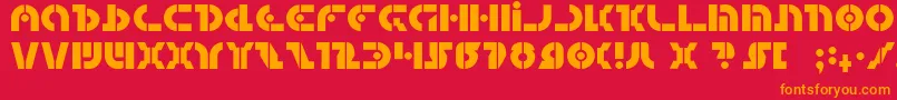 Fonte questlok – fontes laranjas em um fundo vermelho