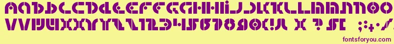 questlok Font – Purple Fonts on Yellow Background