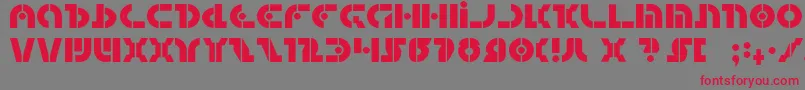 questlok Font – Red Fonts on Gray Background