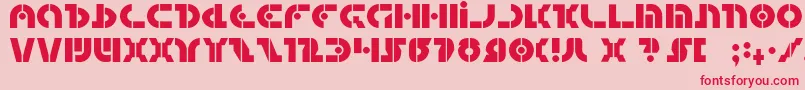 questlok Font – Red Fonts on Pink Background