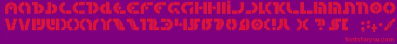 questlok Font – Red Fonts on Purple Background