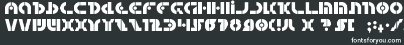 Шрифт questlok – белые шрифты на чёрном фоне