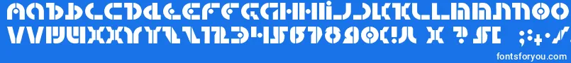 questlok Font – White Fonts on Blue Background
