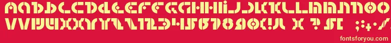questlok Font – Yellow Fonts on Red Background
