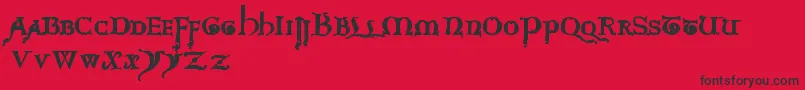 questra extra st Font – Black Fonts on Red Background