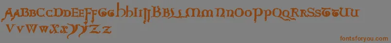 questra extra st Font – Brown Fonts on Gray Background