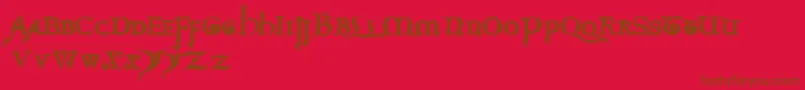 questra extra st Font – Brown Fonts on Red Background