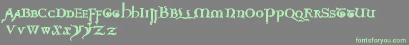questra extra st Font – Green Fonts on Gray Background