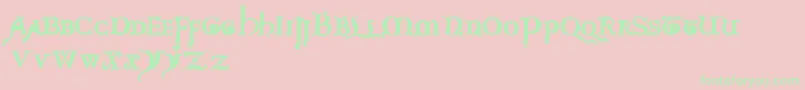 questra extra st Font – Green Fonts on Pink Background