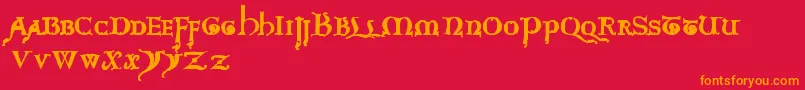 questra extra st Font – Orange Fonts on Red Background